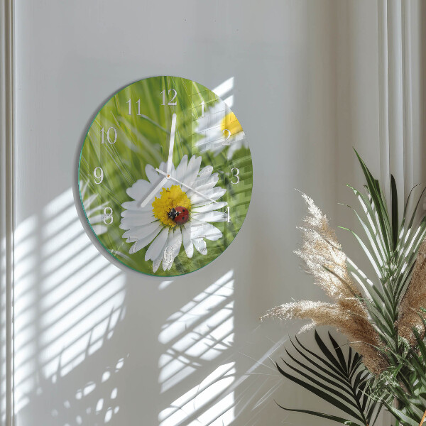 Round wall clock Daisies