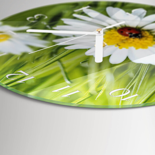 Round wall clock Daisies