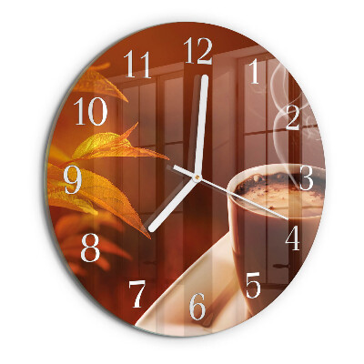 Round wall clock Coffee