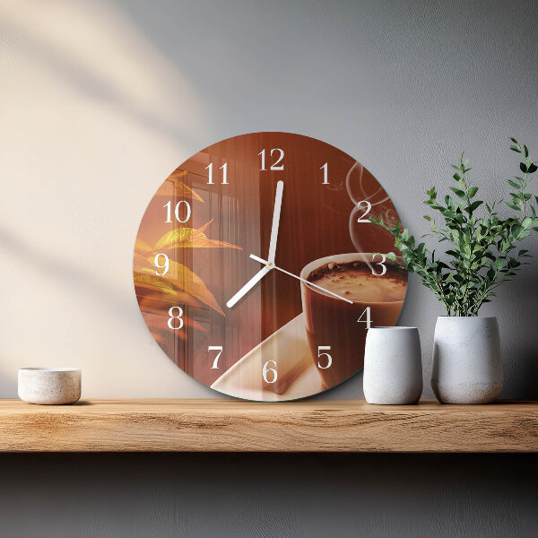 Round wall clock Coffee