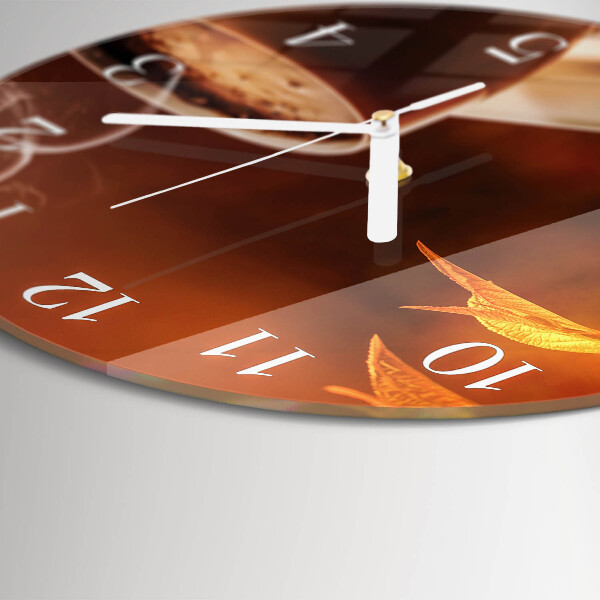Round wall clock Coffee