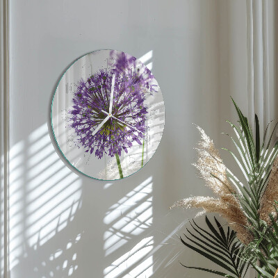 Round wall clock Flower