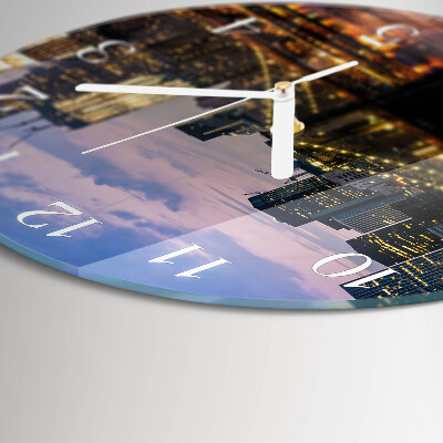 Round wall clock Horizontal Bridge