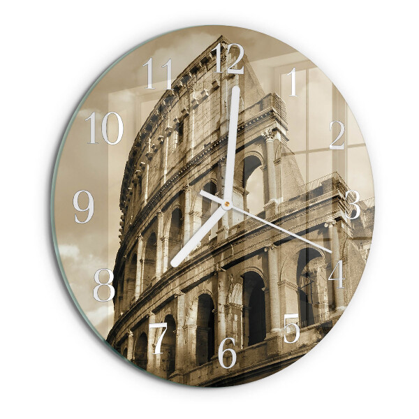 Round wall clock Sepia Colosseum
