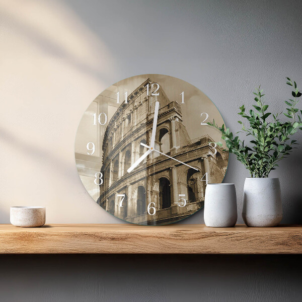 Round wall clock Sepia Colosseum