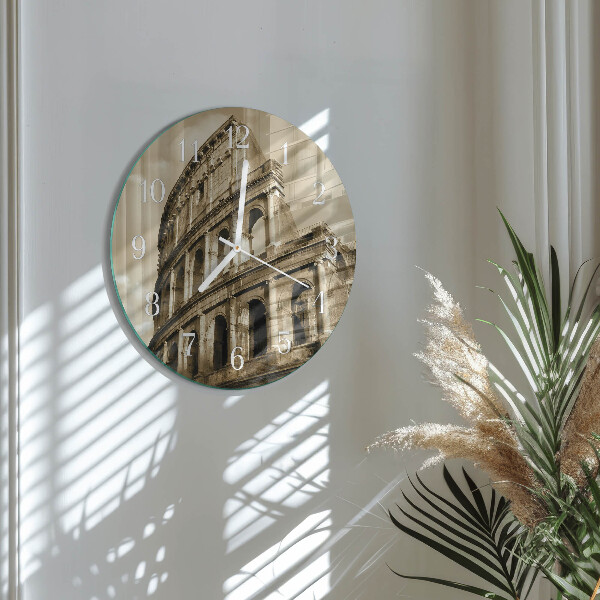 Round wall clock Sepia Colosseum