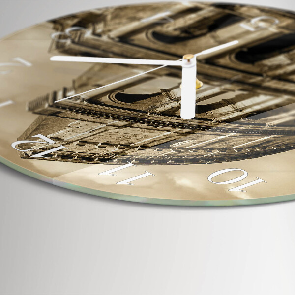 Round wall clock Sepia Colosseum
