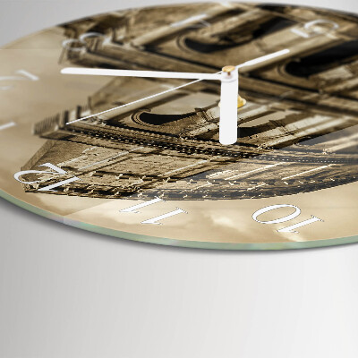 Round wall clock Sepia Colosseum