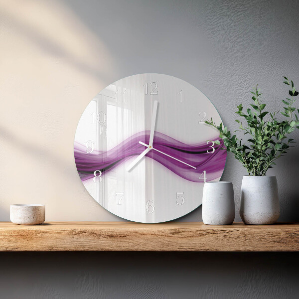 Round wall clock Abstract Lines