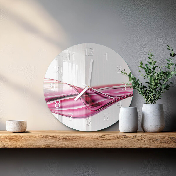 Round wall clock Abstract Lines
