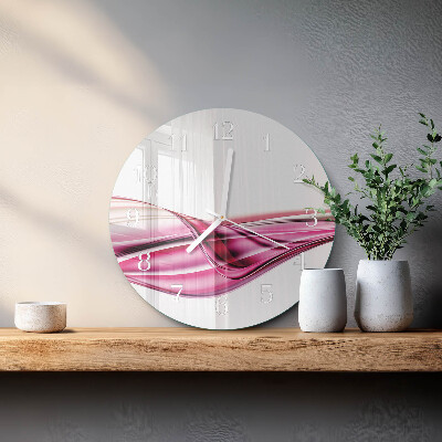 Round wall clock Abstract Lines