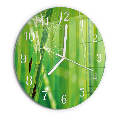 Round wall clock Grass