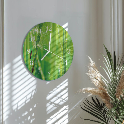 Round wall clock Grass
