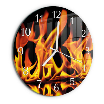 Round wall clock Fire