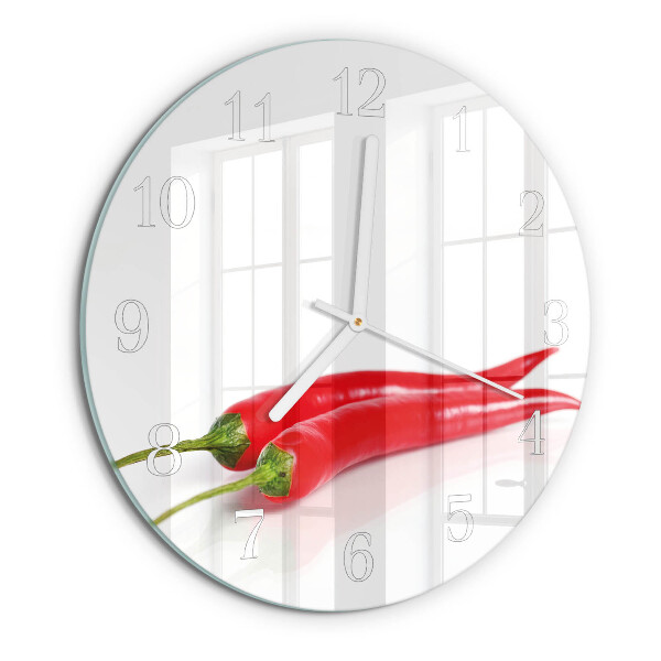Round wall clock Chili peppers