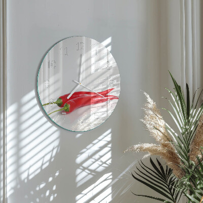 Round wall clock Chili peppers
