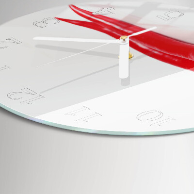 Round wall clock Chili peppers