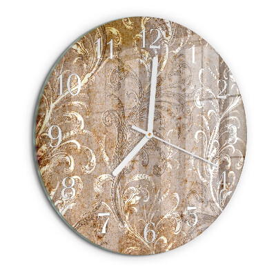 Round wall clock Flower Pattern