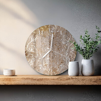 Round wall clock Flower Pattern