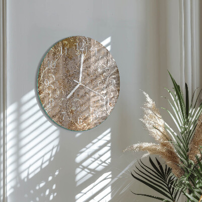 Round wall clock Flower Pattern