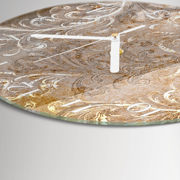 Round wall clock Flower Pattern