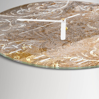 Round wall clock Flower Pattern