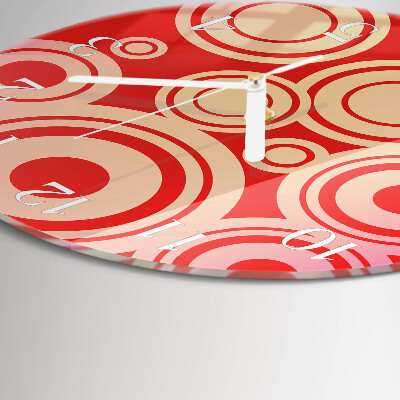 Round wall clock Red Circles
