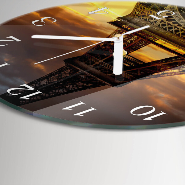 Round wall clock Eiffel Tower Paris