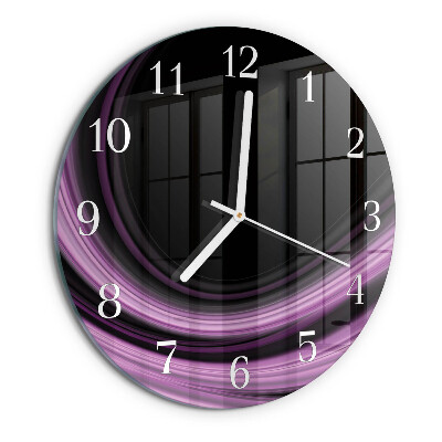 Round wall clock Abstract Lines