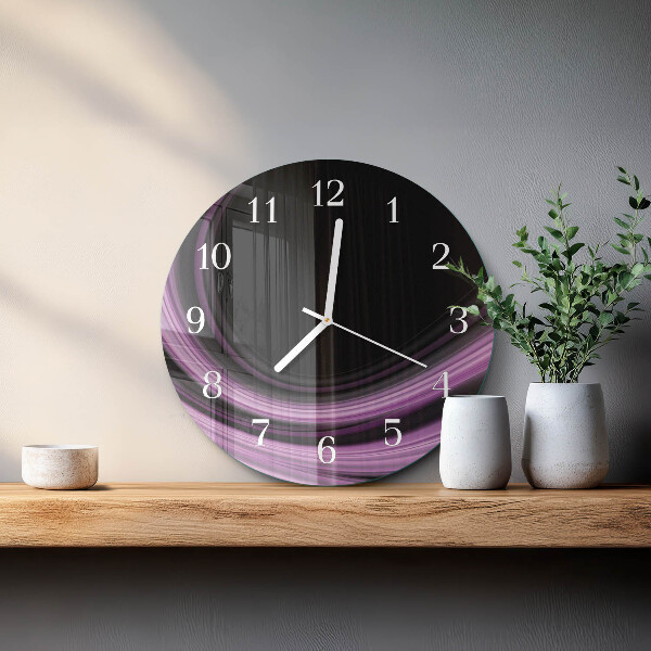 Round wall clock Abstract Lines