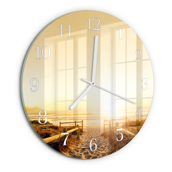 Round wall clock Beach Path