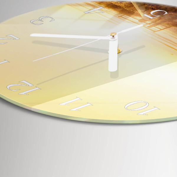 Round wall clock Beach Path