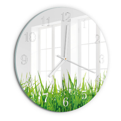Round wall clock Grass