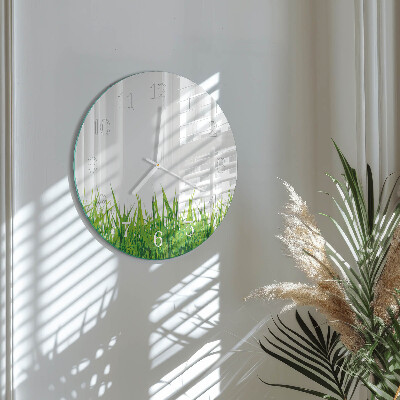 Round wall clock Grass