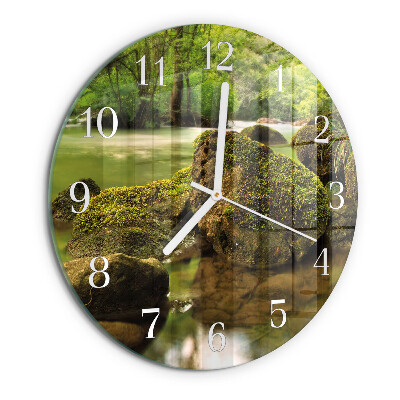 Round wall clock Landscape River