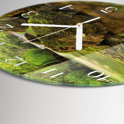 Round wall clock Landscape River