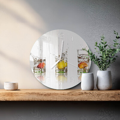Round wall clock Fruit Glasses