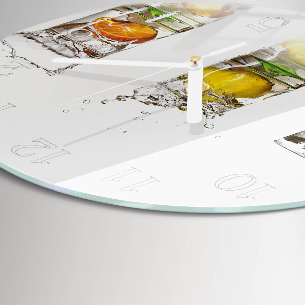Round wall clock Fruit Glasses