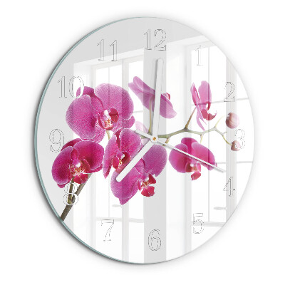 Round wall clock Orchid