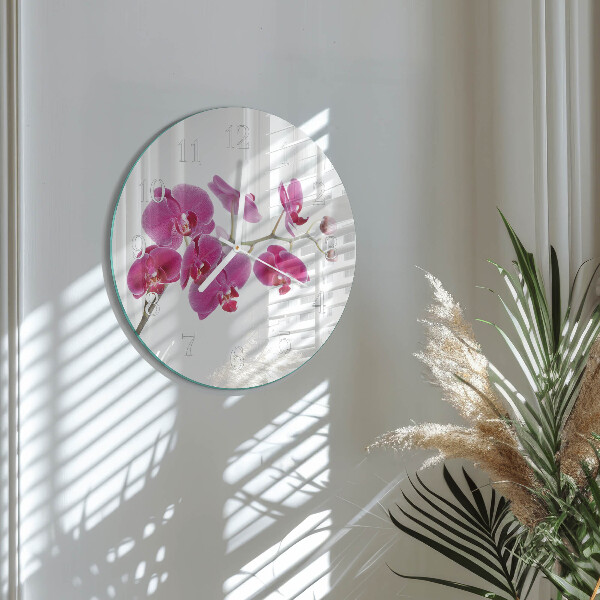 Round wall clock Orchid