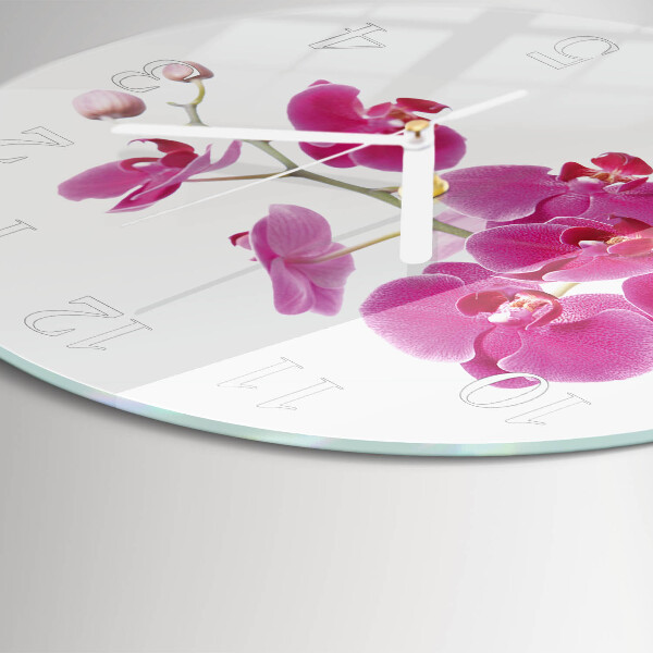 Round wall clock Orchid