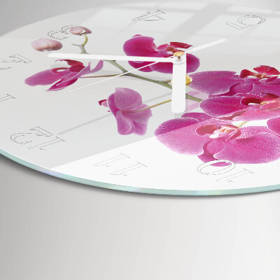 Round wall clock Orchid