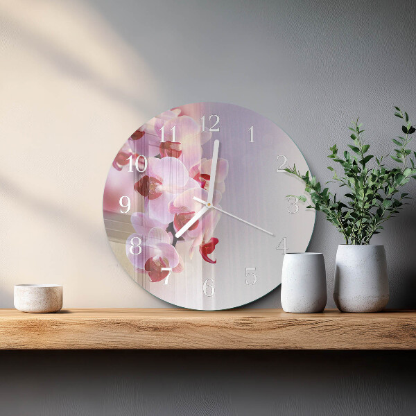 Round wall clock Orchid