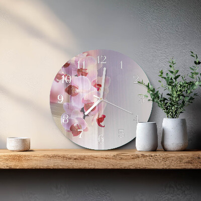 Round wall clock Orchid