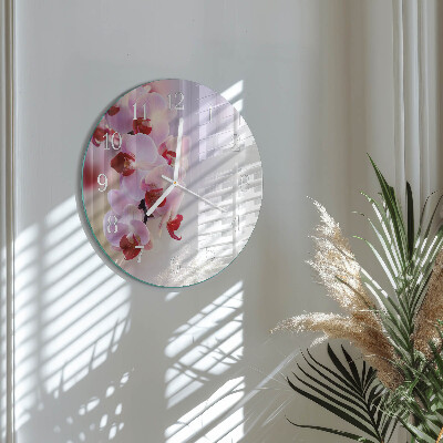 Round wall clock Orchid