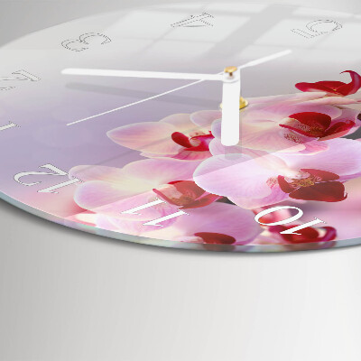 Round wall clock Orchid