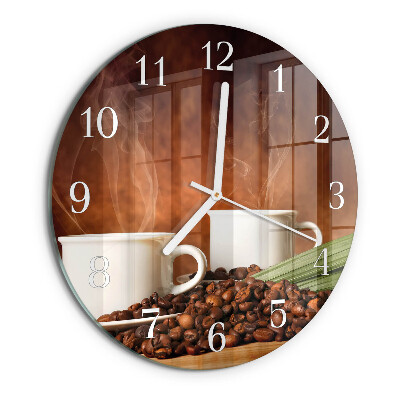 Round wall clock Coffee cups