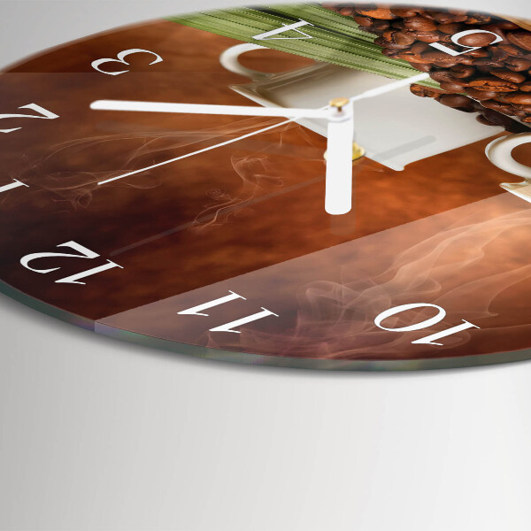 Round wall clock Coffee cups