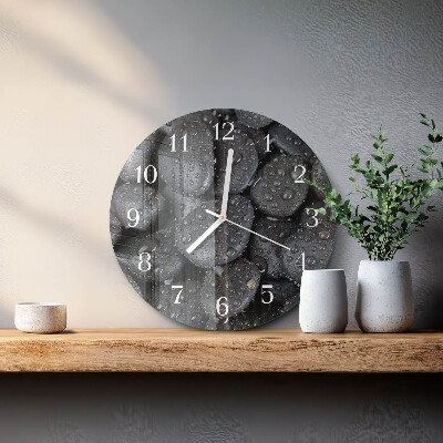 Round wall clock Stones Water
