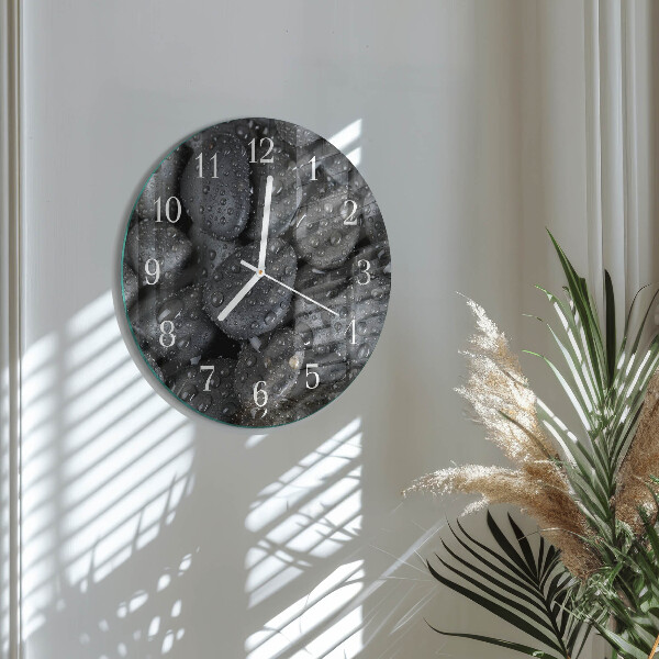 Round wall clock Stones Water